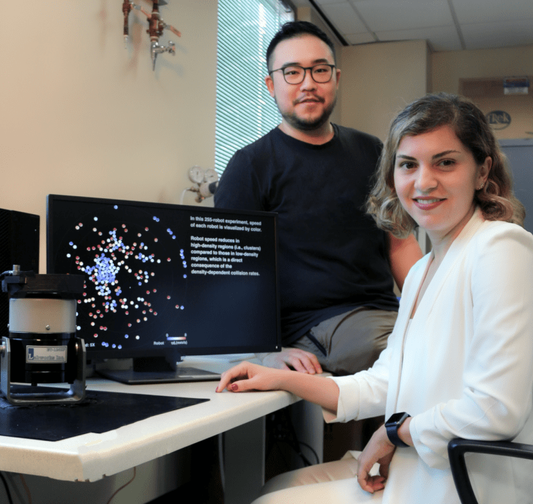 GTrobotics's tweet photo. .@GeorgiaTech_ECE Prof. Azadeh Ansari will be @ieee_ras_icra #ICRA2023 June 1 to present "Controlling Collision-Induced Aggregations in a Swarm of Micro Bristle-Robots" Fabulous collaborative teamwork! Read more under "Featured Research" at: https://t.co/oXIa7mfymG https://t.co/Szwcknpc1a