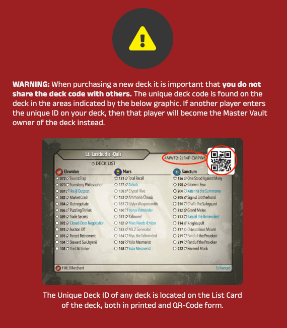 #KeyForge Deck ownership is now a thing.  Protect your QR code and the digits next you your QR code