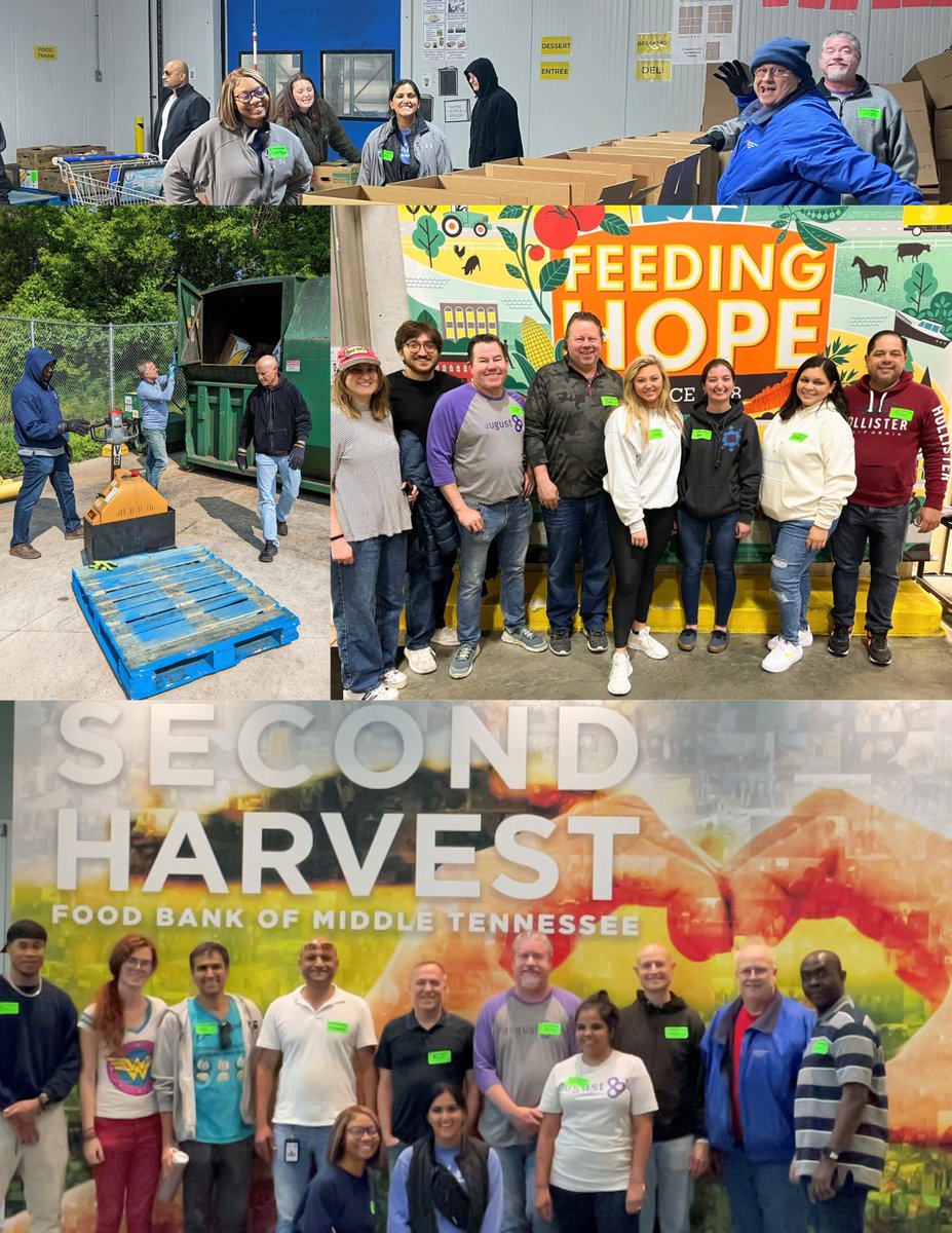 August Bio (@augustbiollc) on Twitter photo Teams of volunteers from <a href="/AugustBioLLC/">August Bio</a> kicked off the Memorial Day weekend with a day of service at the Second Harvest Food Bank in Nashville, TN.
Over 11,000 pounds of food was inspected, sorted, packaged, weighed and shipped to communities in need.
#SecondHarvest #AugustBio Teams of volunteers from <a href="/AugustBioLLC/">August Bio</a> kicked off the Memorial Day weekend with a day of service at the Second Harvest Food Bank in Nashville, TN.
Over 11,000 pounds of food was inspected, sorted, packaged, weighed and shipped to communities in need.
#SecondHarvest #AugustBio