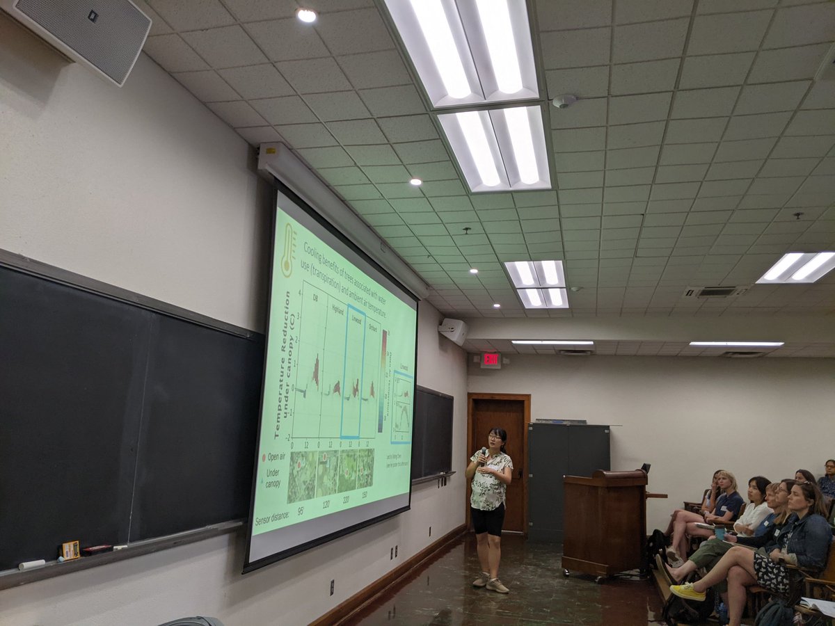 MSP LTER and @umnCEGEtweets @saflumn Professor Xue Feng discusses her wide-ranging #urbanecology research that spans across urban #watersheds and #hydrology, to remote sensing studies connecting urban #treecanopy to ground temperature #SummerSymposium @NSF @USLTER at @saflumn
