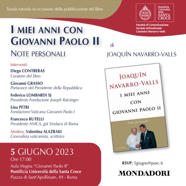 Un privilegio participar en este acto en  <a href="/UniSantaCroce/">Pontificia Università della Santa Croce</a> - un libro fascinante que enseña mucho sin pretenderlo