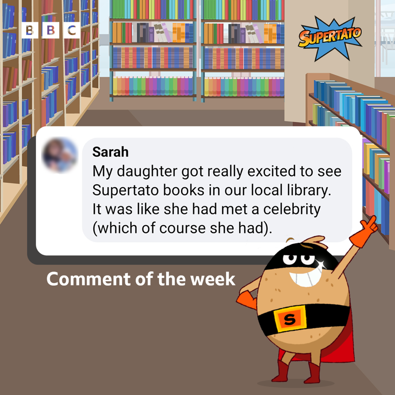 CBeebiesHQ's tweet photo. Heβs so famous, heβs got a second series on @bbciplayer π
Which CBeebies books to shows does your child love?
#CBeebiesCommentoftheWeek #Supertato