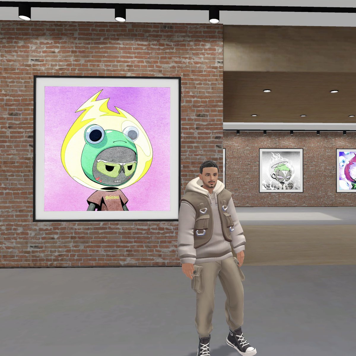devancooper_'s tweet image. Chillen in the @SeizonNFT virtual gallery 💧🐸⚡️

Designed by: @sebbaq_eth