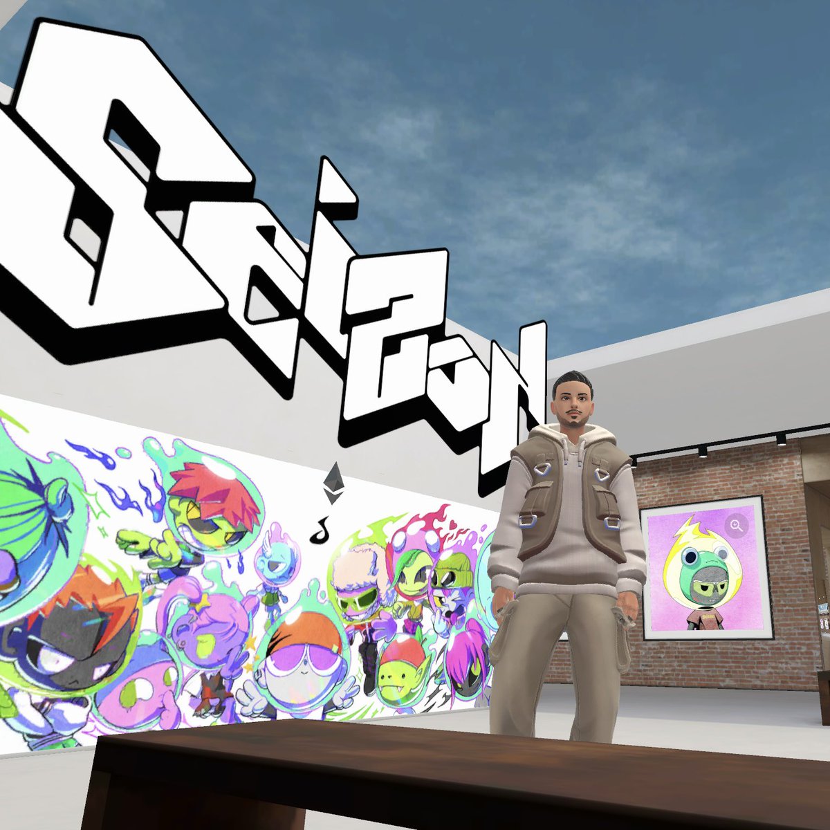 devancooper_'s tweet image. Chillen in the @SeizonNFT virtual gallery 💧🐸⚡️

Designed by: @sebbaq_eth