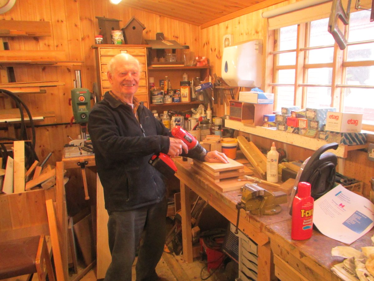 We are delighted to have received £500 from the <a href="/Localgiving/">Localgiving</a> Magic Little Grant Fund, thanks to the players of <a href="/PostcodeLottery/">Postcode Lottery</a> to support our Men's Shed.
Phone Simon on 07550795 0628 to find out more about the shed.