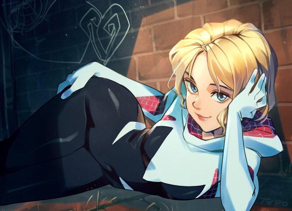 She’s staring at the criminals she just webbed against the wall  🕸🤍