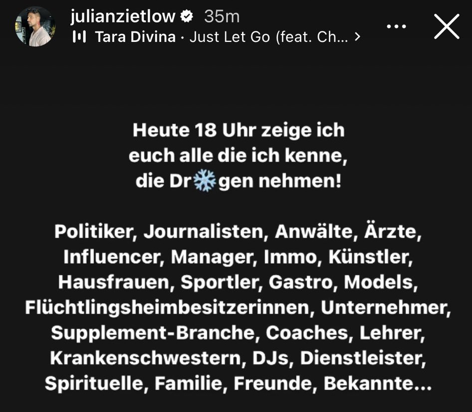 hier schonmal eine kleine vorab-auswahl:

- julian reichelt
- till lindemann
- tim walter
- wolfgang kubicki
- peter fischer
- benjamin von stuckrad-barre
- max eberl
- frank buschmann
- basti red
- jens knossalla
- aki watzke
- julian zietlow
- oliver kahn
- lukas kwasniok