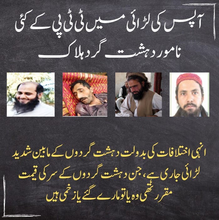 دیکھیں نیچے تصاویر جی یہ وہی شیطان تھے جو ہماری پاک وطن میں آگ لگانا چاہتے تھے۔
آجکل اپنی مفاد کی لڑائی خود اپنے لہے جہنم کی آگ تیار کر رہے ہے۔
#ٹی_ٹی_پی_تباہ_دے