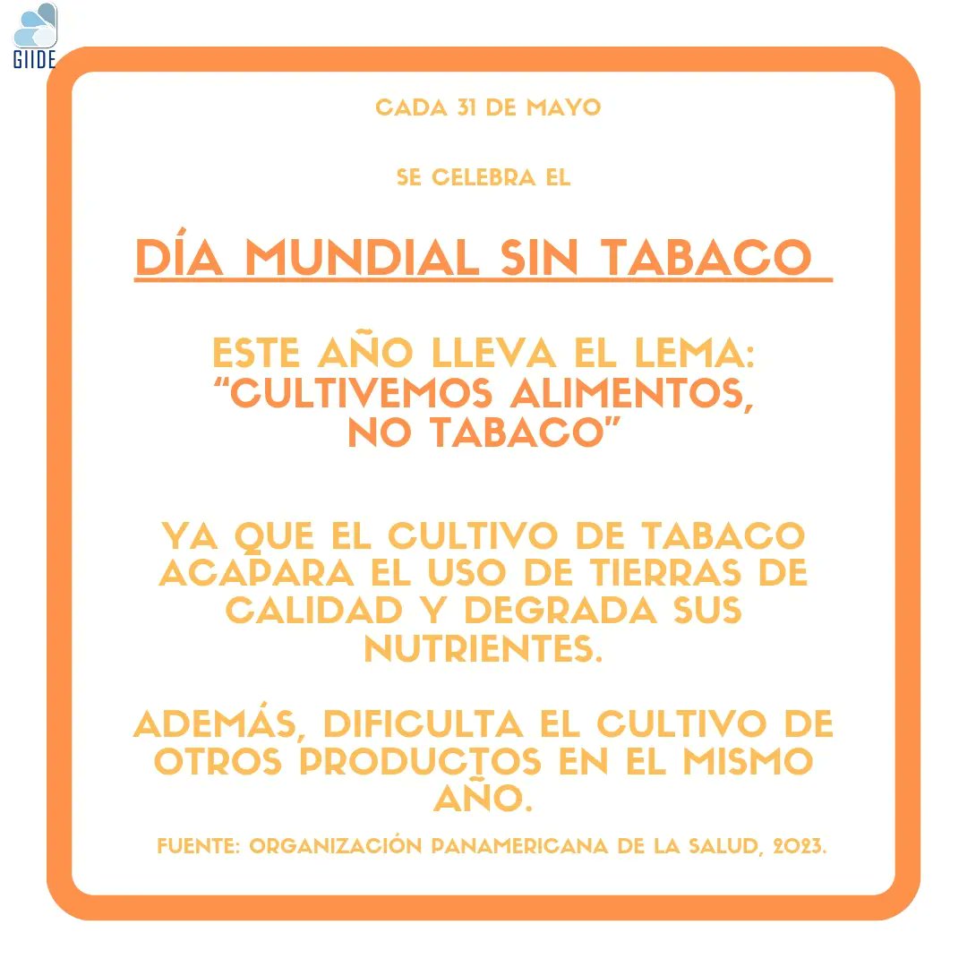 GIIDEcuador's tweet photo. #GIIDEinforma
31 de Mayo, Día Mundial sin Tabaco. https://t.co/tjjHNk9Ie3