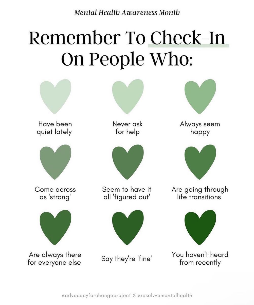 It's #wellbeingwednesday and the end of #MentalHealthAwarenessMonth, so here's a reminder to check in on your team. 
If you can make time to ask how they're doing, listen and see if you can do anything to make things easier, especially those who may not ask for help
#checkin