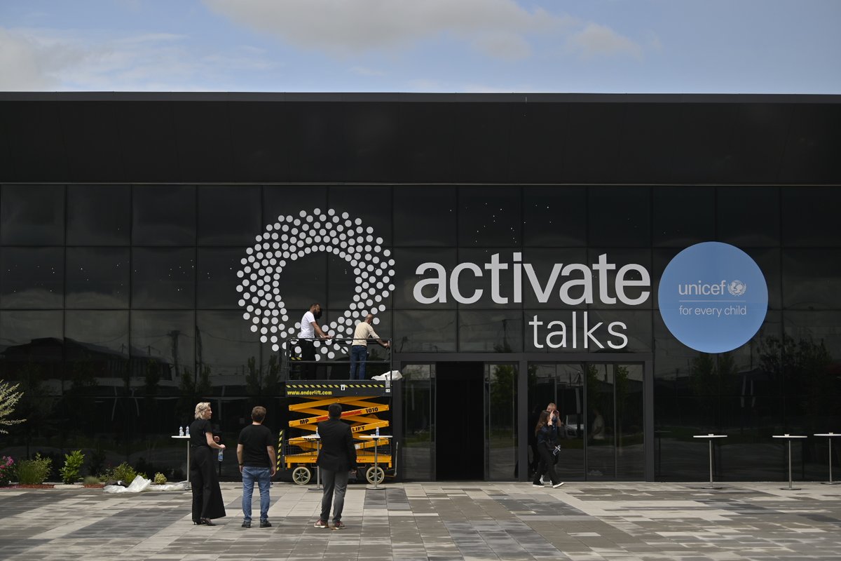 UNICEFKosovo's tweet photo. 🎉Final preparations are underway for the #ActivateTalks event! 
✨🚀The stage is set, speakers are ready, and incredible ideas are about to ignite. Get ready to be inspired! https://t.co/0lUAz6uGMI