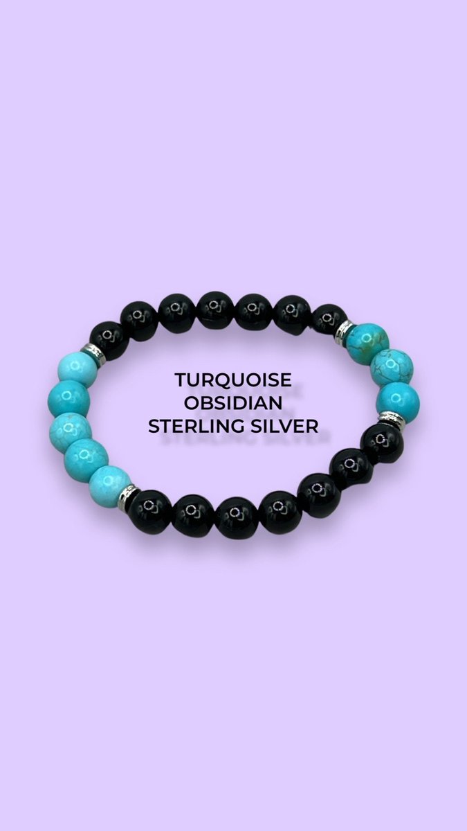 Excited to share the latest addition to my #etsy shop: Turquoise Bracelet, Turquoise Obsidian Bracelet, Gemstone Bracelet etsy.me/3oHVhZd #black #blue #silver #friendshipbracelet #giftforher #aestheticbracelet #obsidianbracelet #turquoisebracelet #gemstonebrace