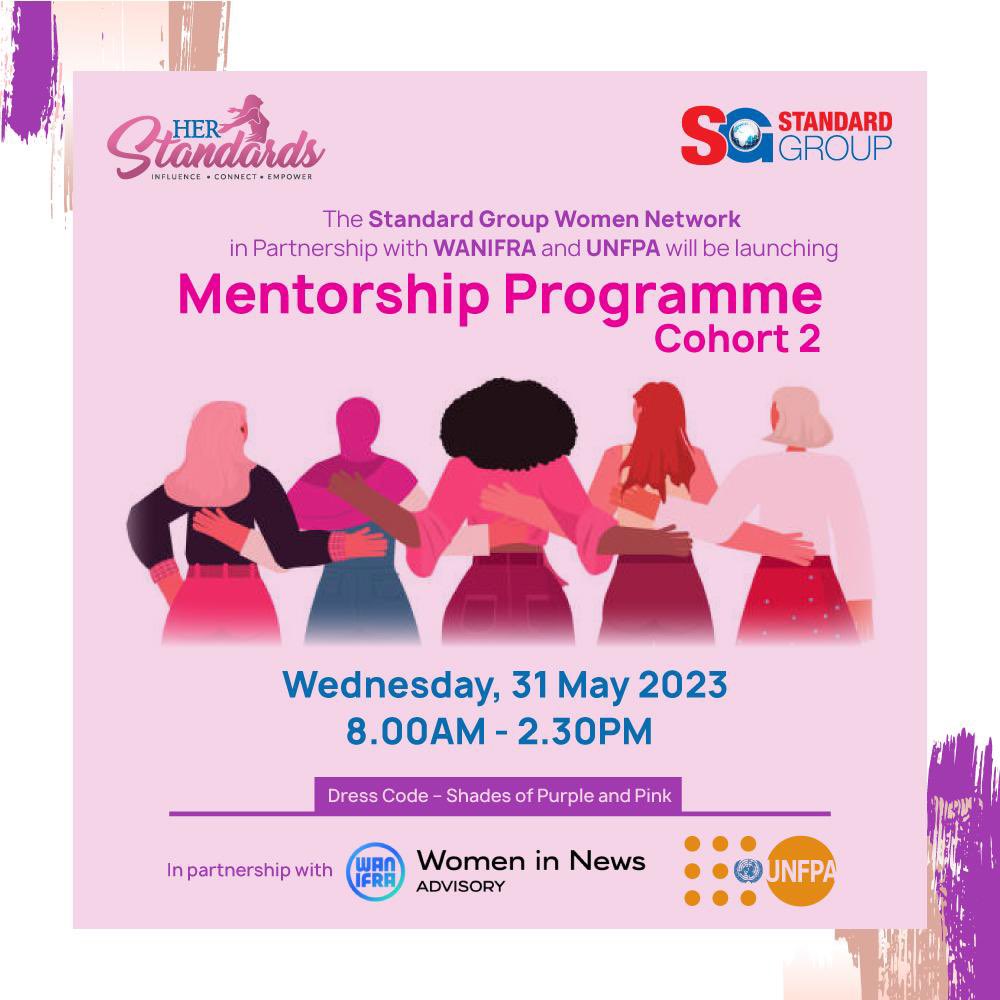 𝗣𝗮𝘁𝗶𝗲𝗻𝗰𝗲 𝗡𝘆𝗮𝗻𝗴𝗲 🇰🇪 (@nyangepatience) on Twitter photo This morning, i joined <a href="/SGWomenNetwork/">Standard Group Women Network</a> in partnership with <a href="/UNFPAKen/">UNFPA Kenya</a> & @WomenInNews as they launched cohort 2 of The Standard Group Women Network Mentorship Program.
I was pleased to represent <a href="/AMWIK/">Association of Media Women in Kenya</a> and talk about the role of women in media & the efficacy of #mentorships. This morning, i joined <a href="/SGWomenNetwork/">Standard Group Women Network</a> in partnership with <a href="/UNFPAKen/">UNFPA Kenya</a> & @WomenInNews as they launched cohort 2 of The Standard Group Women Network Mentorship Program.
I was pleased to represent <a href="/AMWIK/">Association of Media Women in Kenya</a> and talk about the role of women in media & the efficacy of #mentorships.