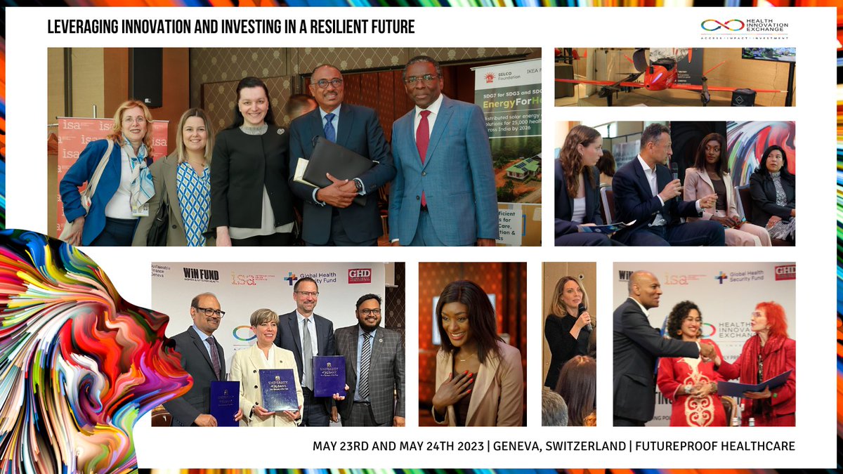 Over 1000 changemakers 34 Ministers/Governors, deep dives on female #entrepreneurship, #solar4health, #mentalhealth, #communities in #digitalhealth, investors and a bustling innovation marketplace! We are grateful to our partners.  Stay tuned for highlights! #WHA76