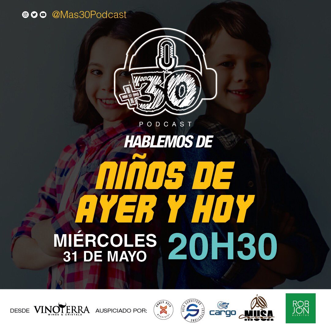 carlosnabil's tweet photo. Día de Podcast gente!! 

Los espero en la señal de @Mas30PodCast por YouTube 🔔 y en vivo desde VinoTerra en Plaza Navona

➡️ https://t.co/yMVLZPHwcL https://t.co/60VO2E9zqx