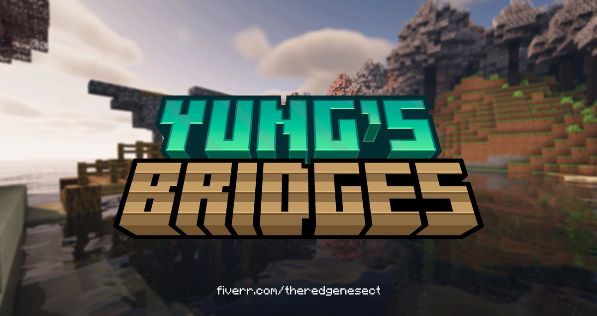 GenesectRed's tweet image. Revamped the logo for the Yung's Bridges mod by @yungnickyoung. Hope you guys enjoy!

Likes and retweets are appreciated!
#Minecraft