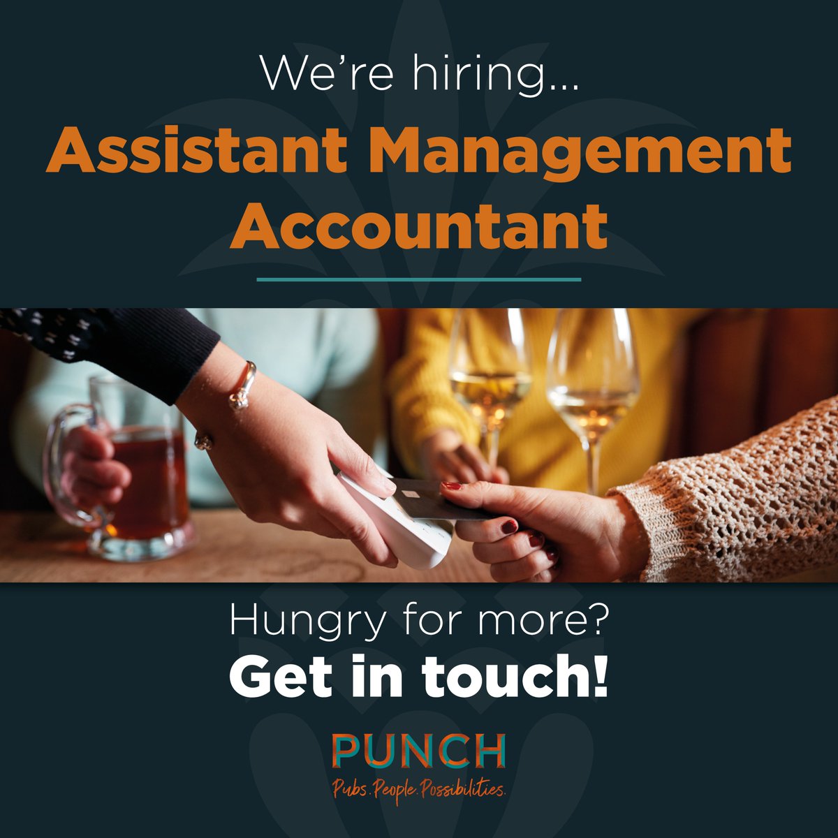 Punch (@punchpubs) on Twitter photo Pssst… we're hiring
We're seeking an ambitious and proactive Assistant Management Accountant with a keen eye for detail.
Sound like you? Find out more and apply online tinyurl.com/2edznb56, or email Beth.Mannion@punchpubs.com Pssst… we're hiring
We're seeking an ambitious and proactive Assistant Management Accountant with a keen eye for detail.
Sound like you? Find out more and apply online tinyurl.com/2edznb56, or email Beth.Mannion@punchpubs.com