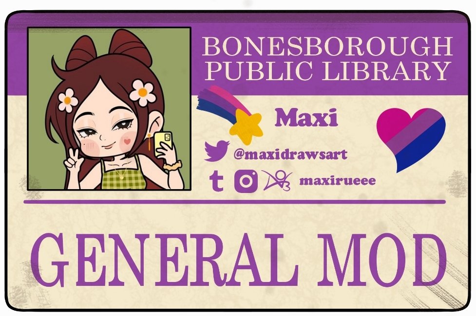 Last, but certainly not least, is Maxi (<a href="/maxidrawsart/">🌈⭐️ 𝒎 𝒂 𝒙 𝒊</a>) (they/she) 😀 Maxi has been part of several TOH projects, including Four Seasons Zine and the Huntlow Exchange (can you tell they love Huntlow 💚💛). We're so excited to have them to round out our team! #titanstomeszine