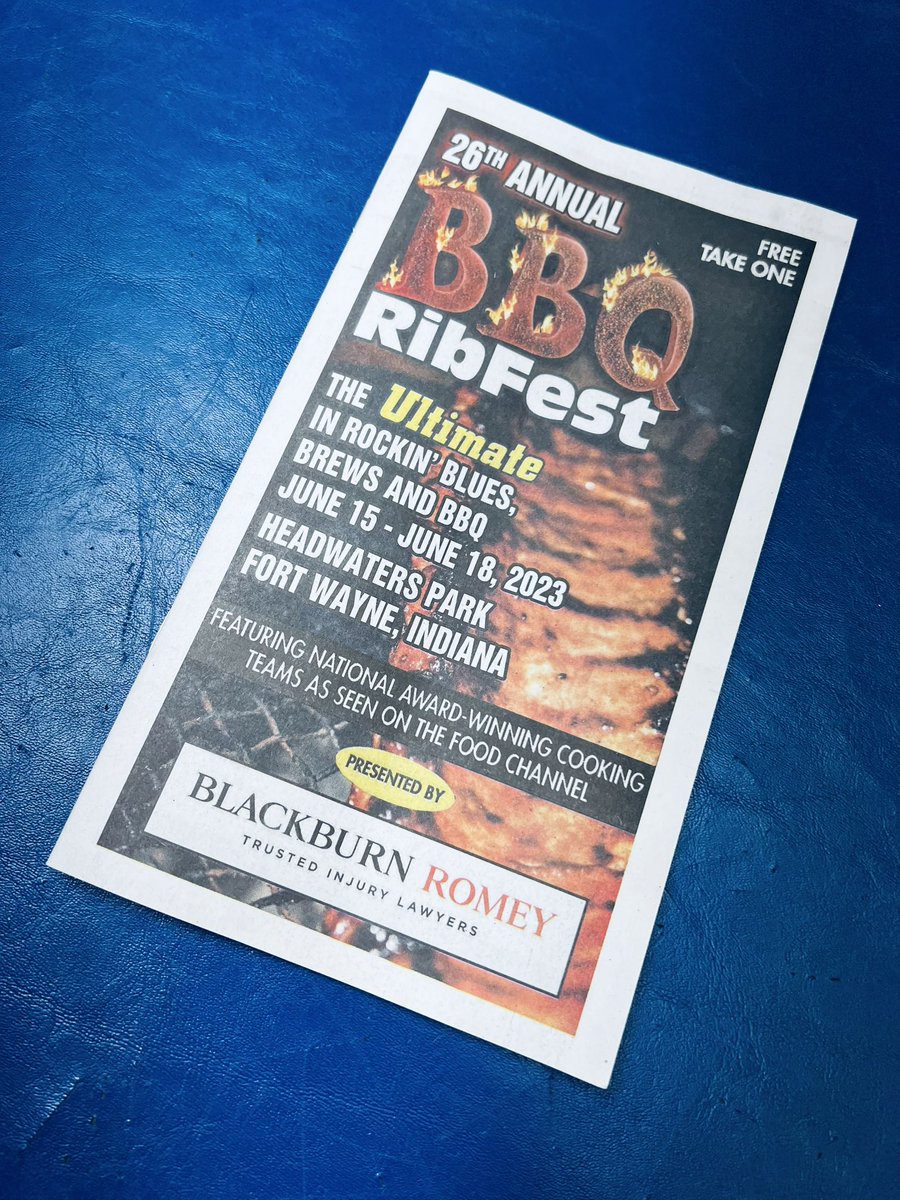 RibFestFtWayne's tweet photo. You can get a RibFest 2023 Program Guide at any Cap n Cork or Lassus Handy Dandy. #bluesbrewsandbbq #june15to18th https://t.co/LRa0tCJPRX