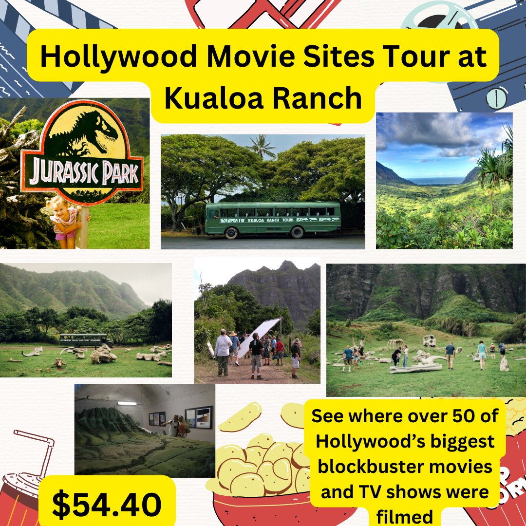 Hollywood Movie Sites Tour at Kualoa Ranch $54.40
Book Now-  https://t.co/oLacaw4cQ8
#hollywood #oahu #hawaii #kualoa #kualoaranch #moviesite #jurassicpark #jurassicworld #kingkong #hawaiibacklot #godzilla #skullisland #movies #tvshows #filming #filmingsite https://t.co/Tht1iPU4JD