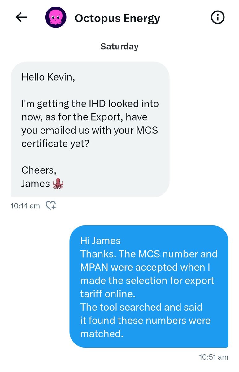 kevmccaig's tweet photo. So... I moved to @OctopusEnergy for their alleged better service, yet with equipment not working for weeks and no responses to days of messages... I'm beginning to think that was a bad move...? https://t.co/75ynlyc5Zr