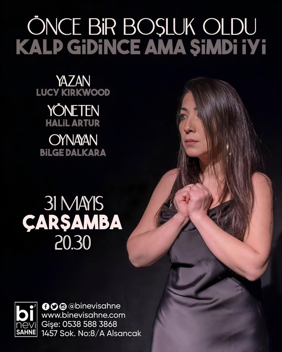🍂 ÖNCE BİR BOŞLUK OLDU KALP GİDİNCE AMA ŞİMDİ İYİ 🍂

🗓 31 MAYIS ÇARŞAMBA 20.30
————————————— 
📞 Rezervasyon 📞 • 05385883868 •