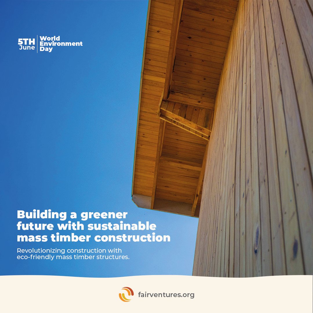 FairventuresUg's tweet photo. Building a greener future with sustainable mass timber construction! Let's revolutionize the industry by embracing eco-friendly materials and techniques.
#FairventuresUg
#TICLaunchUg
#ClimateEmergency 
#ClimateAction https://t.co/9wlfOPNyYp