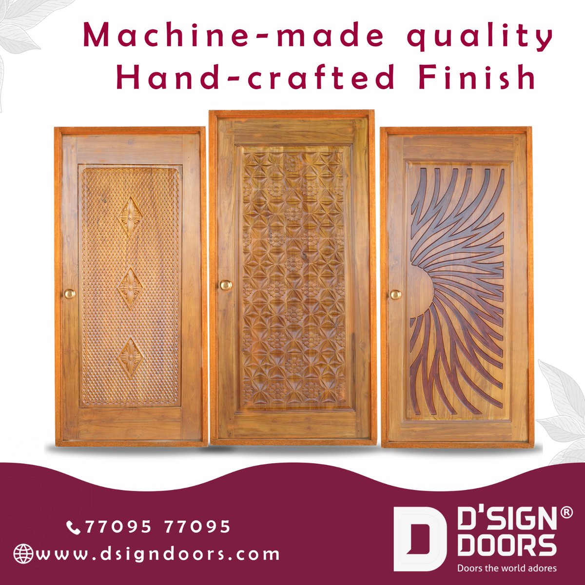 DsignDoors's tweet photo. Bring home the slice of nature. Exclusive wooden doors from D'Sign doors. Visit: https://t.co/fCb2lNda4B
Call: +91 7709577095
Doors that meets machine-made quality and hand-crafted finish. All our models are designed by our own in-house highly experienced team. https://t.co/8cGUNd95fY