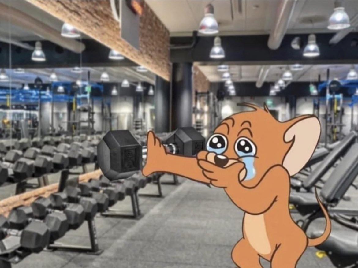 When you come back to the gym after a break and realise you can't lift as heavy as before