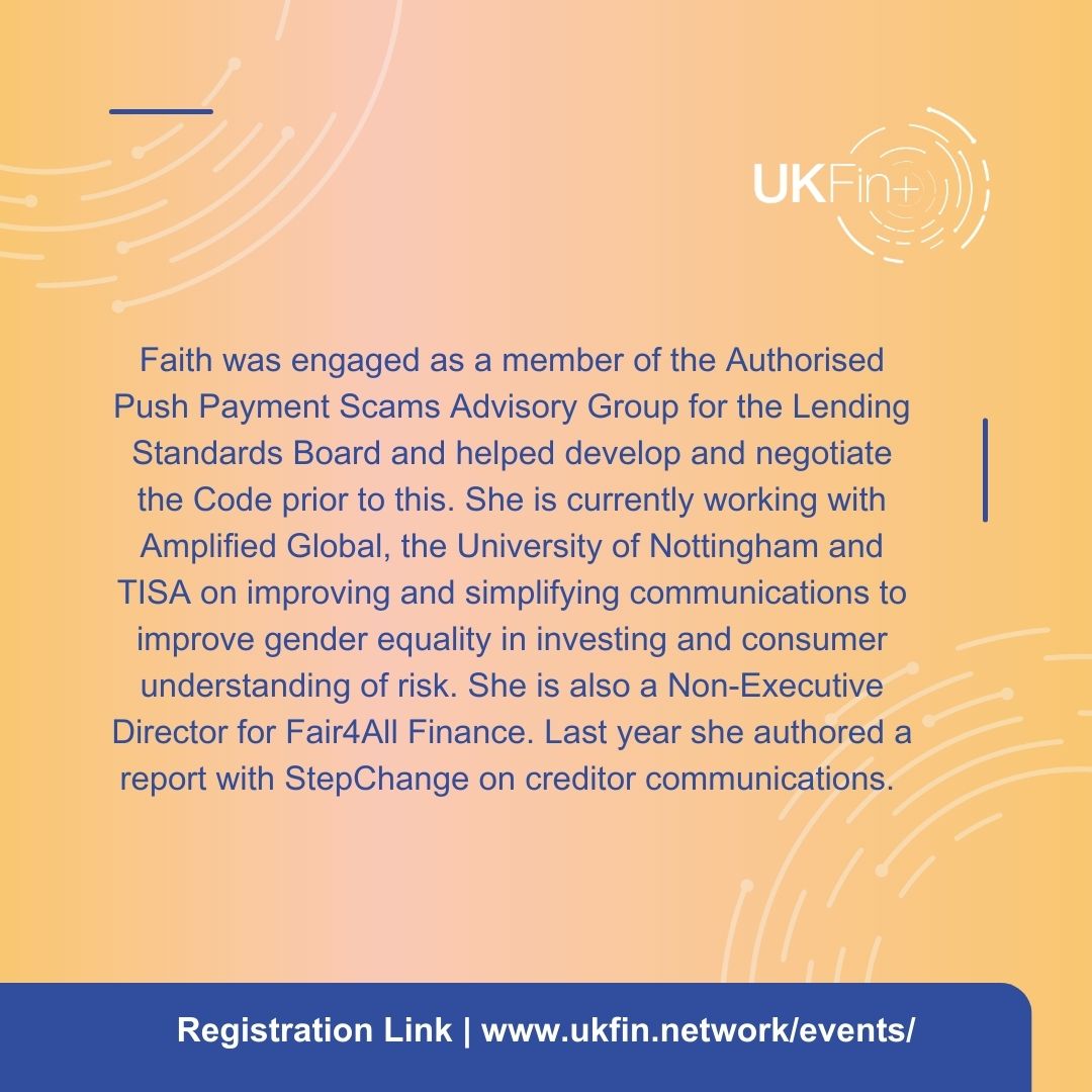 📢 We are delighted to share <a href="/FaithReynolds1/">Faith Reynolds</a>, non-executive director for the Payment Systems Regulator will be joining our panel discussing wicked problems in financial services in Birmingham! 

Register for our launch:
eventbrite.co.uk/e/ukfin-birmin…