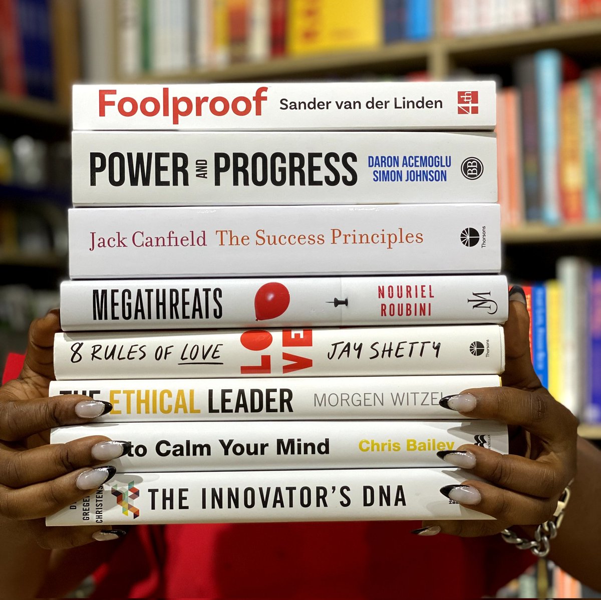 Knowledge is power and these Non-fiction books are packed with it💪🏾📚🤍

#Foolproof NGN 10,000
#PowerAndprogress NGN 10,000
#ThesuccessPrinciples NGN 8000
#Megathreats NGN 10,000
#8rulesofLove NGN 11,000
#TheEthicalleader NGN 12,000
#Howtocalmyourmind NGN 11,000