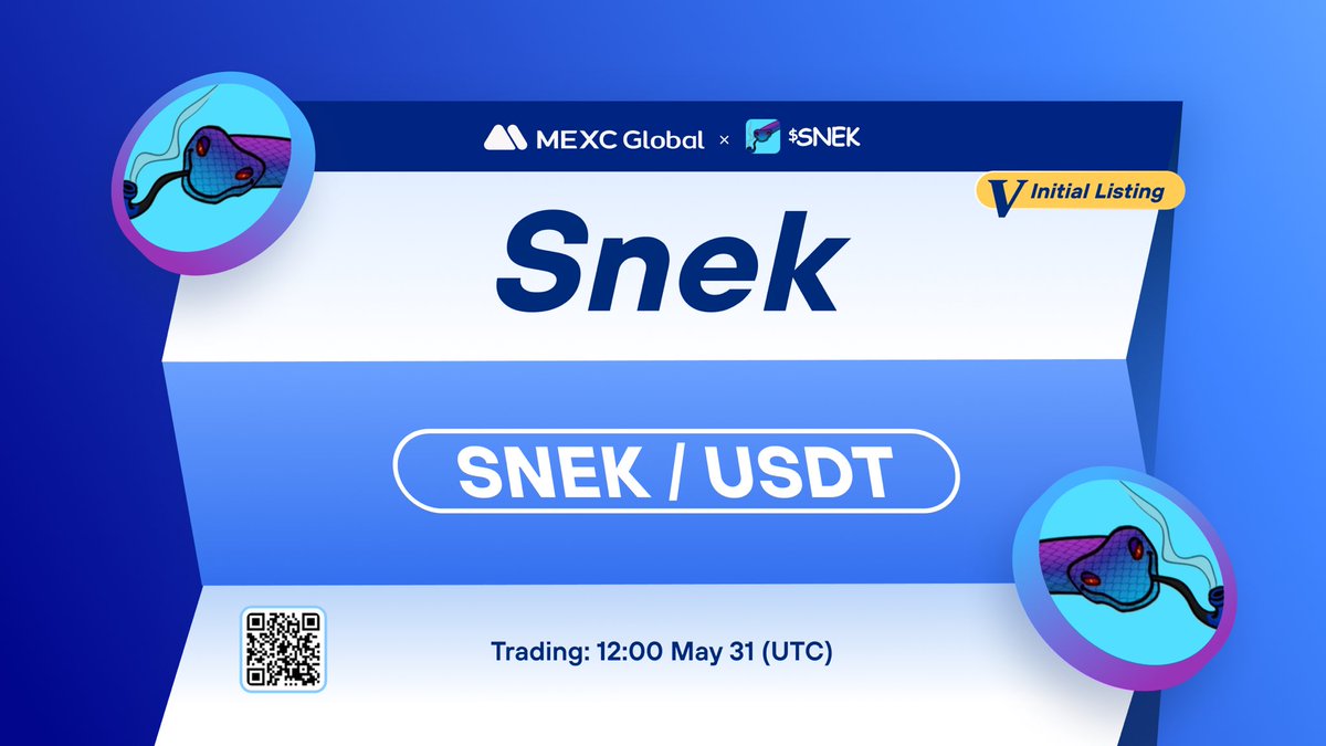 MEXC's tweet photo. Happy to announce that the @snekcoinada Kickstarter has concluded and $SNEK will list on #MEXC!       

🔹Deposit: Opened                      
🔹SNEK/USDT Trading: May 31, 12:00 (UTC)        

Details: https://t.co/ibSSOm4hd6 https://t.co/Y2NPQYJYbw