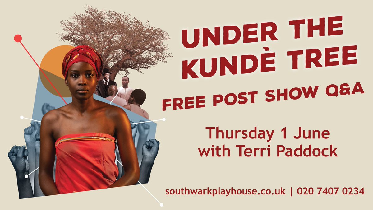 Join us tomorrow (Thu 1 Jun) for a short post-show Q&A of Under the Kundè Tree chaired by @TerriPaddock with cast and creatives following the  8pm show.

FREE entry to the event with a ticket to that evening's performance.

🎟️ Join Us! bit.ly/3RPGtSC 

#PostShowTalks