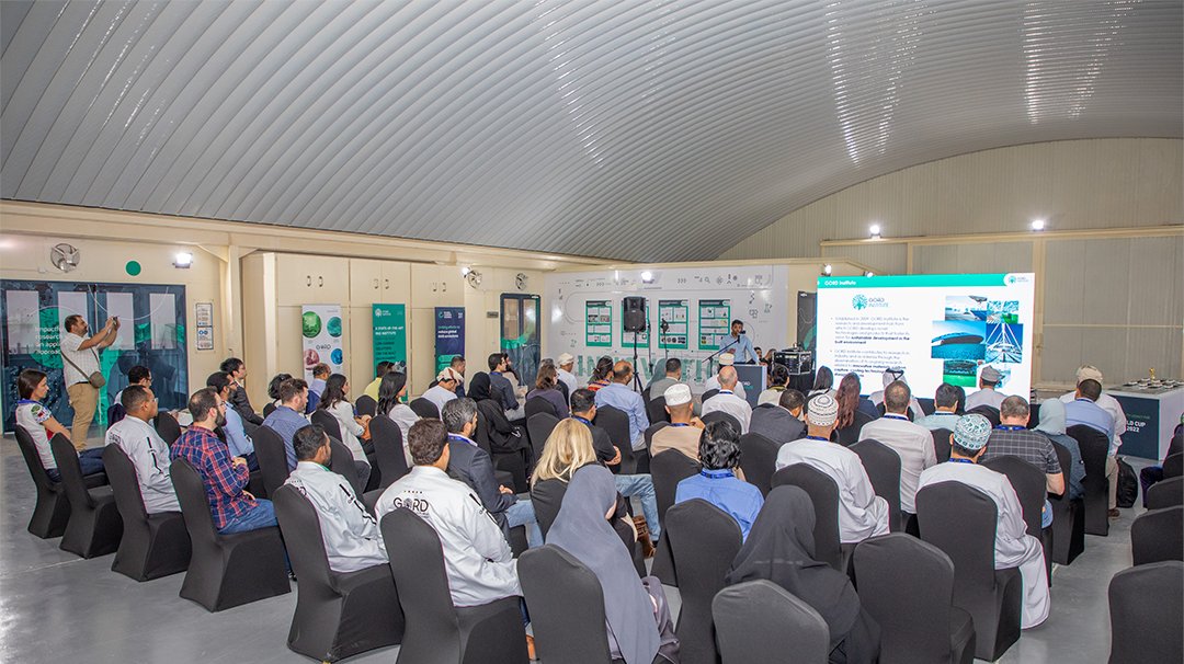 GORDMENA's tweet image. CCUS Forum participants visiting GORD’s #TechnoHub inside #QSTP, which is a center for #research and #innovation where researchers engage in long-term multidisciplinary research on #energy efficiency and #ecofriendly building materials utilizing captured carbon.