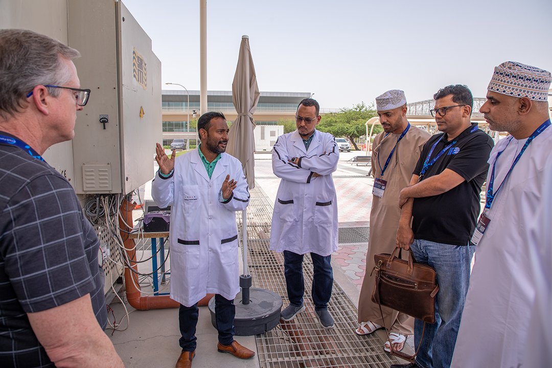 GORDMENA's tweet image. CCUS Forum participants visiting GORD’s #TechnoHub inside #QSTP, which is a center for #research and #innovation where researchers engage in long-term multidisciplinary research on #energy efficiency and #ecofriendly building materials utilizing captured carbon.