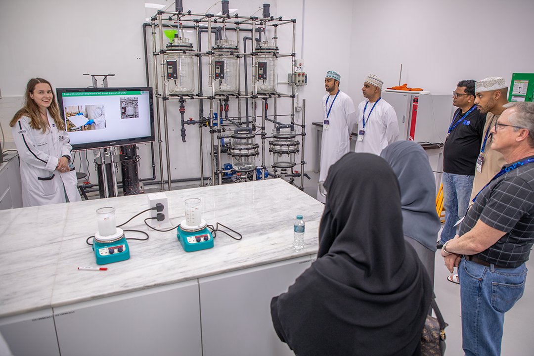 GORDMENA's tweet image. CCUS Forum participants visiting GORD’s #TechnoHub inside #QSTP, which is a center for #research and #innovation where researchers engage in long-term multidisciplinary research on #energy efficiency and #ecofriendly building materials utilizing captured carbon.