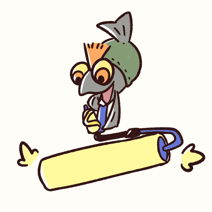 コジャケにブキ持たせるシリーズ スプラローラー #スプラトゥーン