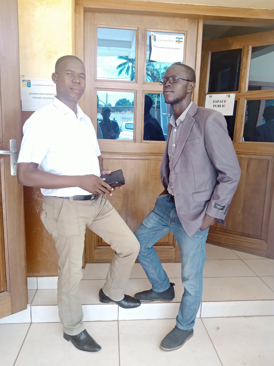 #Centrafrique. Présence signalée ce matin à la #CoursPenaleSpeciale pour la retransmission  en directe de #RadioSewa dans l'affaire le procureur Spécial contre Adoum ISSA, Mahamat TAHIR et Yaouba OUSMAN. accusés de crimes de guerre et crimes contre l'humanité. <a href="/cps/">⁶ᵍᵒᵈ</a>
