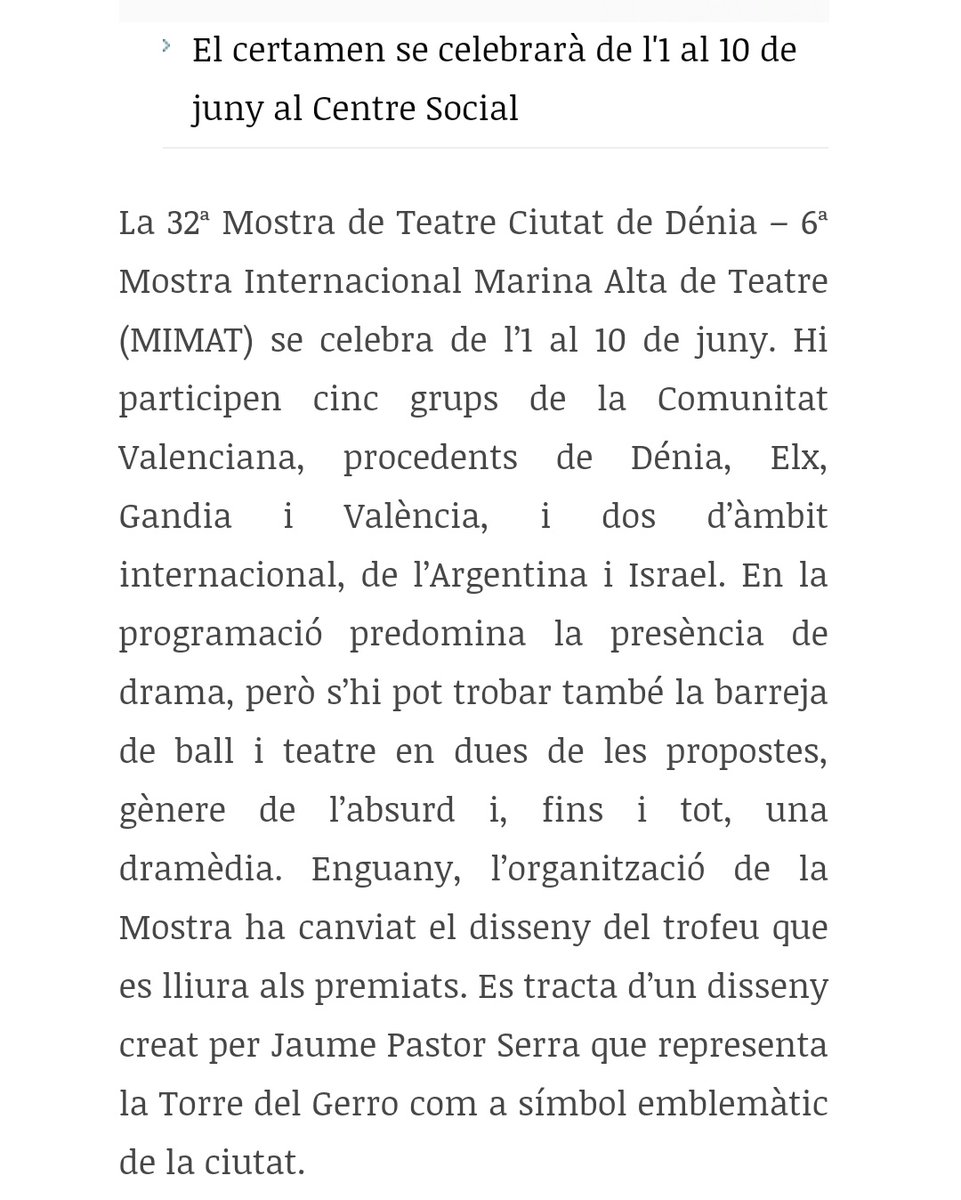 Ambfiteatre's tweet photo. I @Ambfiteatre estarà allí amb la seua "ANGOIXA" ! 💃💃💃
Amb moltes ganes de tornar a Dénia! 🎭👏👏👏
Vos esperem el dijous 8 d juny a les 20.30 hores, a l’auditori del Centre Social! 

#ensnanemdeMostra #Dénia #Ambfiteatre #ANGOIXA https://t.co/ATBSOQwpsq