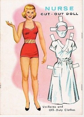 Today’s Find: Nurse cut-out doll with uniforms & off-duty clothes ca. 1944 tinyurl.com/2p83ehax #histmed #histnursing