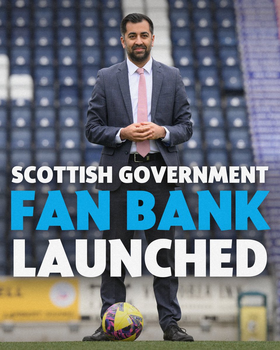 Today 🏴󠁧󠁢󠁳󠁣󠁴󠁿 @scotgov launched our Fan Bank.

Fans have great ideas for how their club should be run, but they often don't have the funding to do so.

Our Fan Bank will change that, giving fans of all sports real power to influence the future of clubs at the heart of our communities.