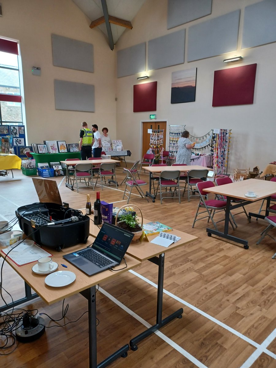 AT Cowling Village Hall Craft Fair with PCSO Lee Brittain