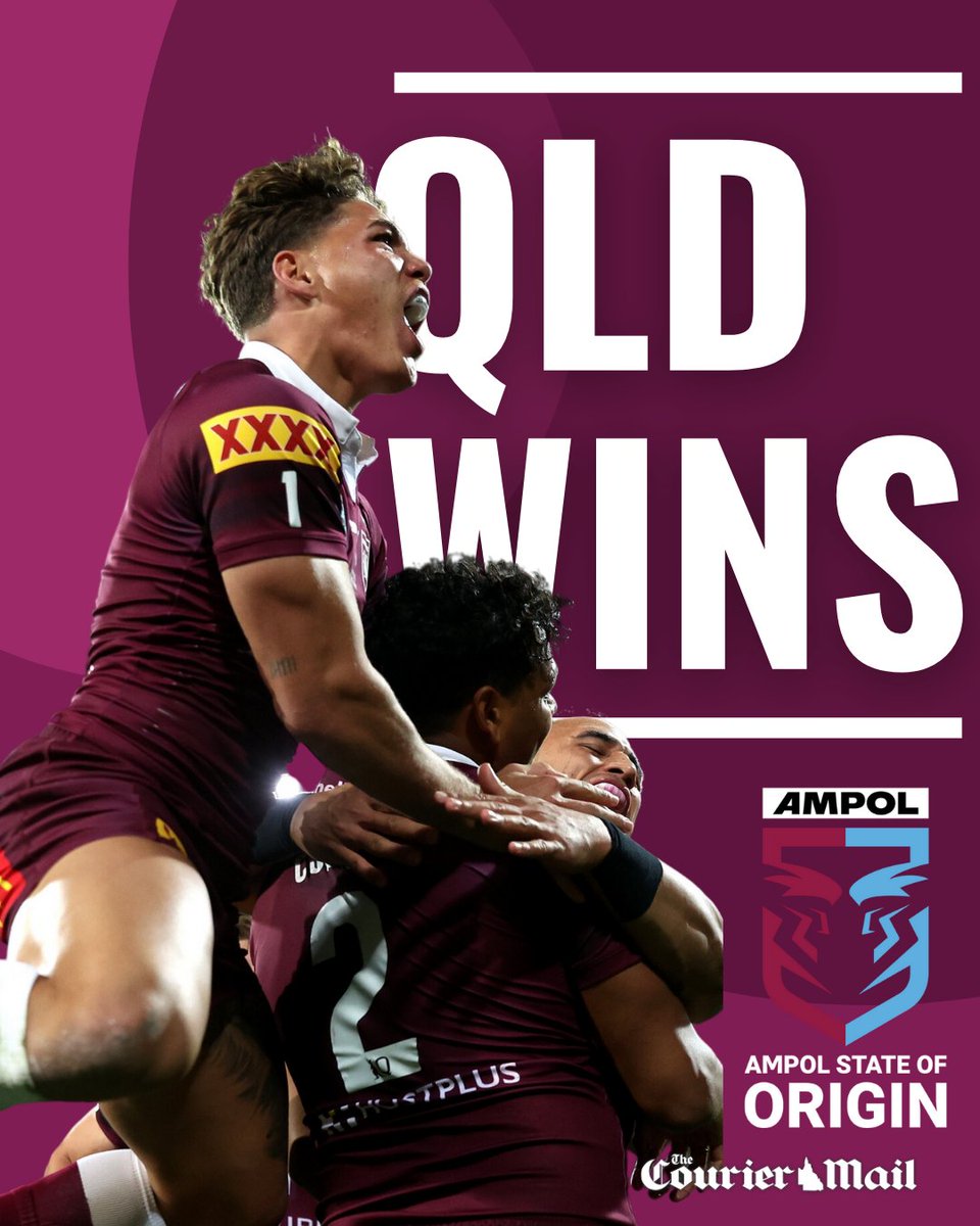couriermail's tweet photo. #BREAKING: What an ending! A man in the bin, injuries everywhere, but they couldn't beat that Queensland spirit! 
#ORIGIN https://t.co/rhXlajGhRG