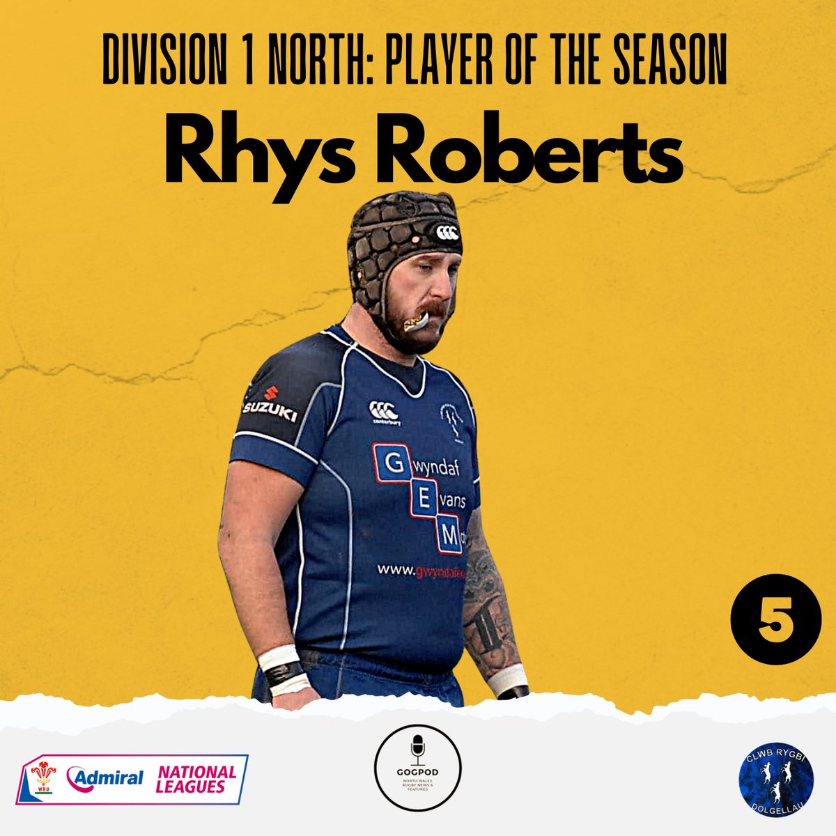 GogPod's tweet photo. 5๏ธโฃ ๐ฆ๐ฒ๐ฐ๐ผ๐ป๐ฑ ๐ฅ๐ผ๐
Boiler room continued...
Team of the season Second Row from Div1N: Rhys Roberts | @RygbiDolgellau
#Div1N #GogPodTOTS https://t.co/QXWcEOupZH