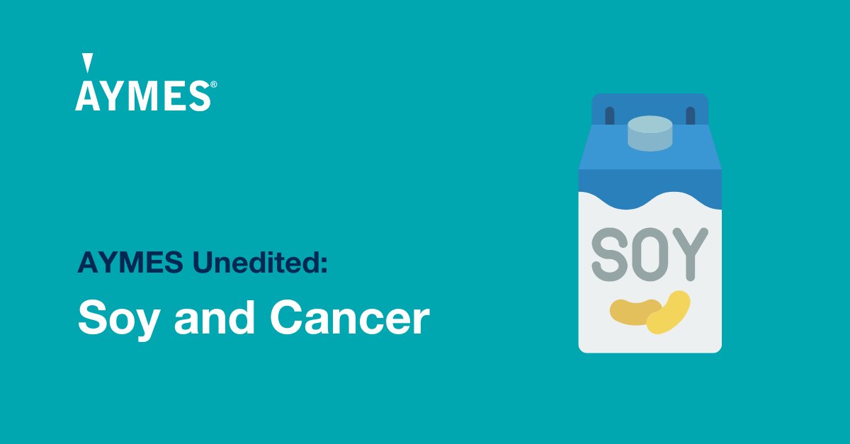 For our next AYMES Unedited article, we've teamed up with Rachel White, who has written an article about the concerns around soy intake and cancer and she outlines what the current evidence is to help you support your patients. Check it out now: bit.ly/45EwzcP