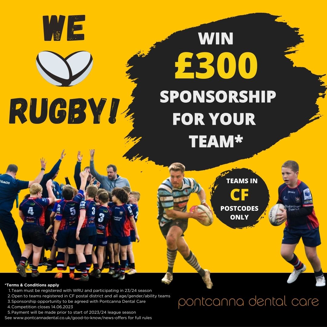 pontcannadental's tweet image. 🏉WIN £300 FOR YOUR CLUB!🏉
We want to help local teams to thrive, so we're offering one lucky club the chance to win £300 sponsorship!

To enter, you'll need to:
1. FOLLOW US
2. LIKE AND SHARE THIS POST
3. TAG A FRIEND &amp;amp; COMMENT WITH YOUR TEAM NAME / AGE GROUP

@WRU_Community