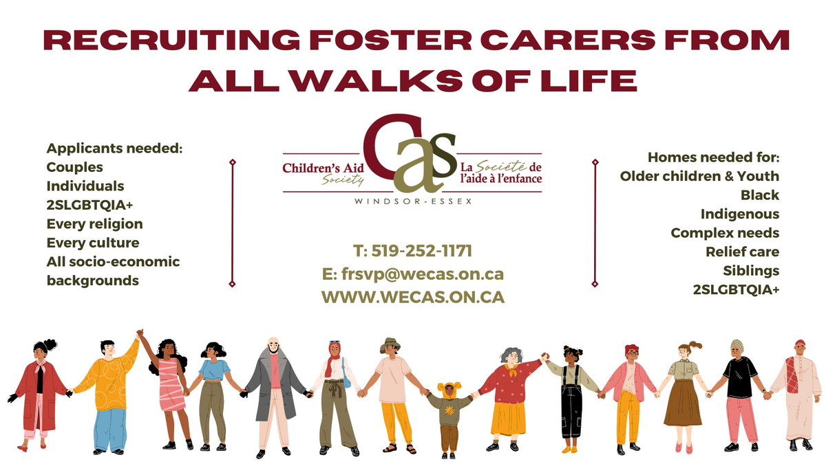 Recruiting foster parents from all walks of life! Can't wait to talk to you about your fostering journey today! #wefosteryoucantoo #WEfoster #YQG #Foster #weneedyou @WindsorEssexCAS