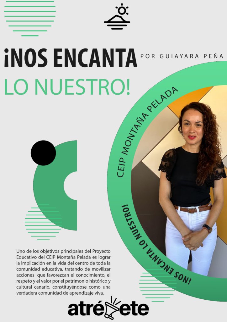 ¡ℕ𝕆𝕊 𝔼ℕℂ𝔸ℕ𝕋𝔸 𝕃𝕆 ℕ𝕌𝔼𝕊𝕋ℝ𝕆!
Lograr la implicación de toda la comunidad educativa, favoreciendo el 𝗽𝗮𝘁𝗿𝗶𝗺𝗼𝗻𝗶𝗼 𝗵𝗶𝘀𝘁𝗼́𝗿𝗶𝗰𝗼 𝘆 𝗰𝘂𝗹𝘁𝘂𝗿𝗮𝗹 𝗰𝗮𝗻𝗮𝗿𝗶𝗼, es el objetivo de 𝗚𝘂𝗶𝗮𝘆𝗮𝗿𝗮, docente en 𝗖𝗘𝗜𝗣 𝗠𝗼𝗻𝘁𝗮𝗻̃𝗮 𝗣𝗲𝗹𝗮𝗱𝗮.