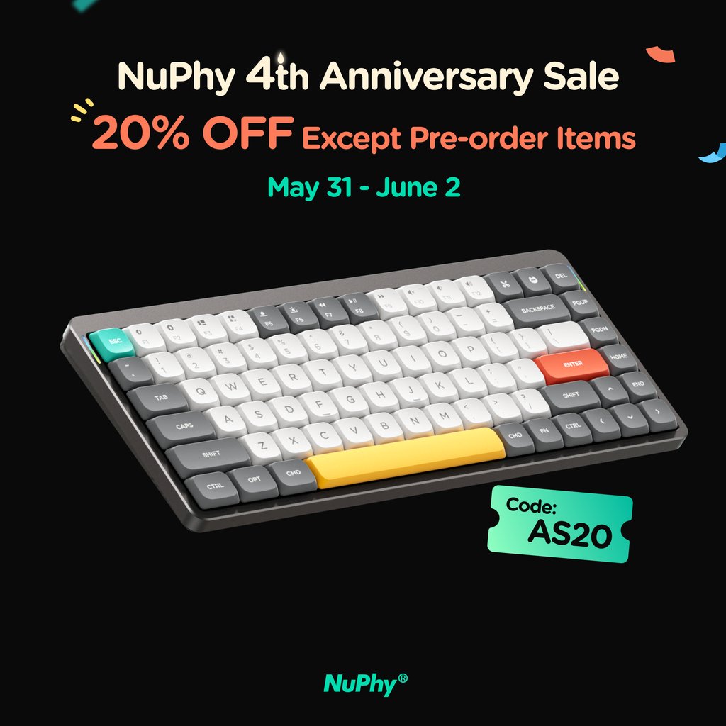 NuPhy on Twitter "🎂 We're turning 4 on June 1 🎉 ⁠ ⁠ 🎈 Join the