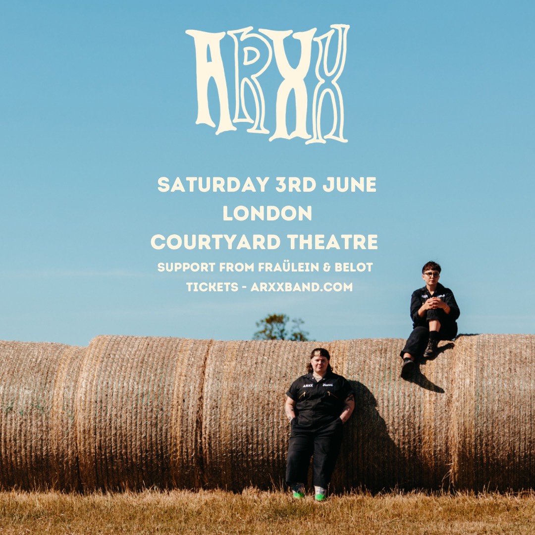 The lovely @arxxband have their headline show at the Courtyard Theatre this Saturday along with support from @frau13in and @its_belot 🪩 ✨ Tickets: ticketweb.uk/event/arxx-cou…